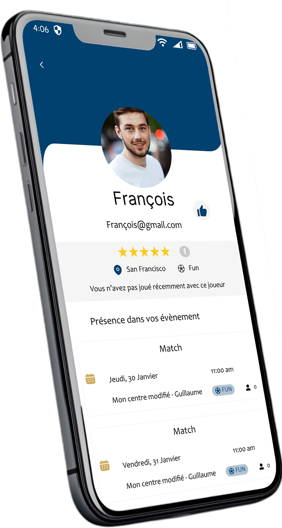 Mockup application Conectim